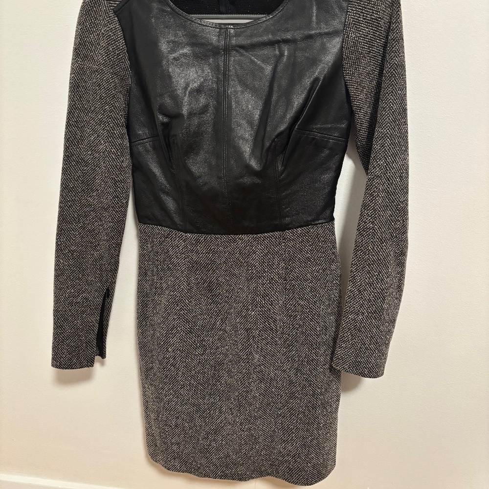 Club Monaco supple leather dress
